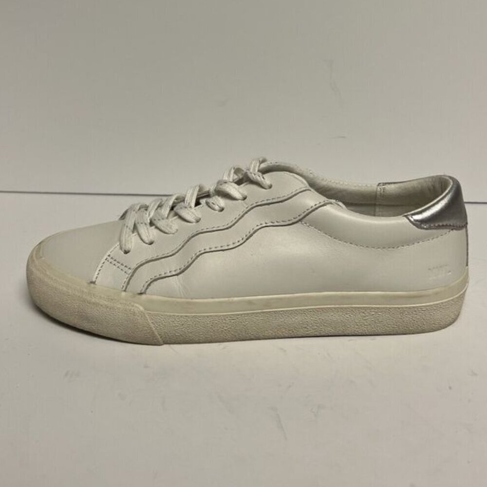 Madewell Womens Sidewalk Low Top Sneaker White Leather, Size 8 M